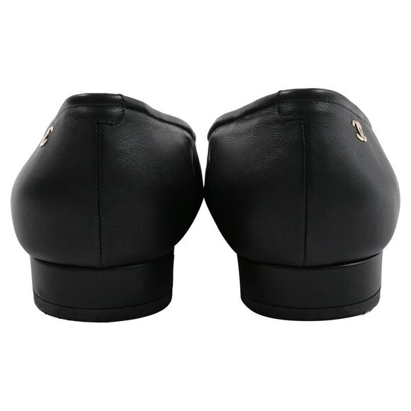 Chanel Cap-Toe Pearl Detail Ballet Flats in Black Leather - Picture 4 of 8